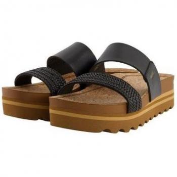 Reef Mujer – Sandalia Negra Cushion Vista Hi con suela de goma