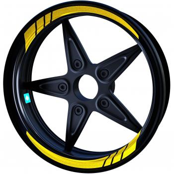 Motif de roue Moto GP : bande intérieure jaune