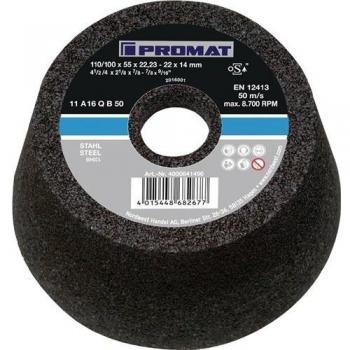 PROMAT Schleiftopf A24Q 110/100 mm für Stahlguss
