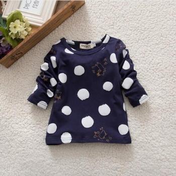 Cotton Basic Polka Dot T-Shirt for Kids