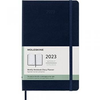 Moleskine 2023 Weekly Planner, Large, Sapphire Blue