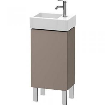 Meuble sous-lavabo Duravit L-Cube 36,4 x 24,1 cm, 1 Porte, 1 Tablette en Verre, pour Vero Air, Décor Basalte Mat