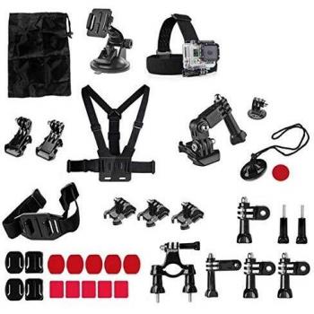 Equipo Completo 34‑en‑1 con Montura de Pecho para GoPro