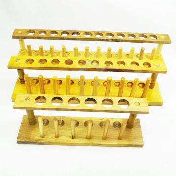 Wooden Test Tube Rack 10 Holes 21mm Aperture