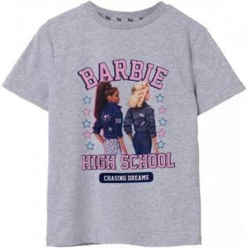 Barbie Girls' Grey Short-Sleeve Tee 5-6 Years
