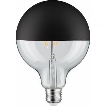 Paulmann LED-Leuchtmittel G125 Kopfspiegel 600lm 2700K 6,5W 230V schwarz matt, 1 St., Warmweiß