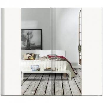 Weißer Kleiderschrank Express – 250 cm, BxHxT: 250×216×68 cm, 2‑Tür