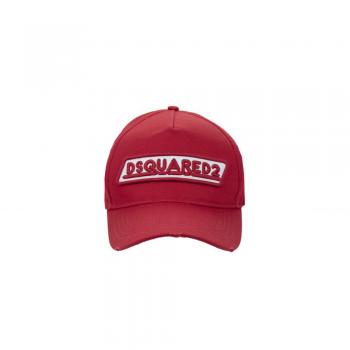 Dsquared2 Embroidered Red Baseball Cap – Unisex One Size