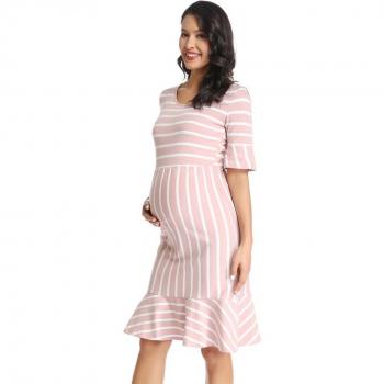 Vestido de Maternidad de Manga Acampanada