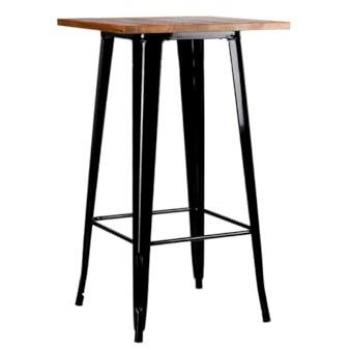 Mesa Alta Torix 60 cm en Madera Natural Negra