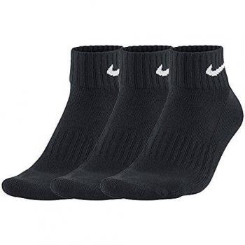 Calcetines Nike One Quarter 3 Piezas para Hombre, Negro (BLACK/WHITE), 34-38