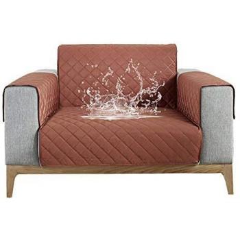 Carvapet Waterproof Sofa Cover for Dogs and Cats (Orange, 1 Seater)