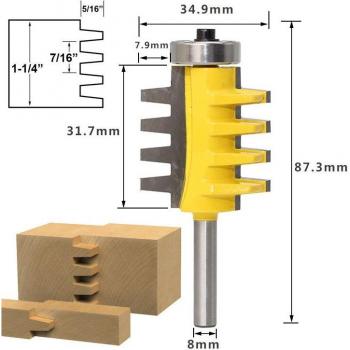 1/4 inch Schacht Tenon Cutter voor Rail en Stijl