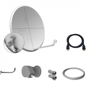 TECNOVOZ Kit Parabólica 60 cm Soporte LNB Universal