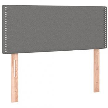 Dunkelgraues LED Kopfteil 100x5x78/88 cm Stoff