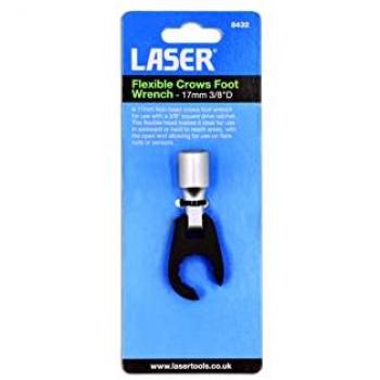 Laser 8432 17mm Flexible Crows Foot Wrench