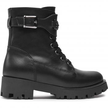 Pelle Twinset Scarpe Anfibi Nero 34