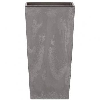 Maceta alta 11,4 L PROSPERPLAST Urbi Square Effect de plástico CON depósito en color Terracota, 37,5 (alto) x 19,5 (ancho) x 19,5 (profundo) cms