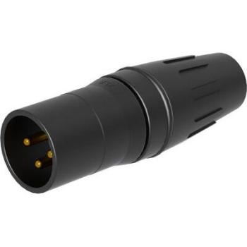 Seetronic 3‑Pin XLR Male Black SCHM3‑B