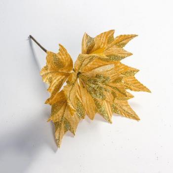 Artificial Glitter Flower Leaves