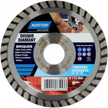 Disque diamant segmenté brique NORTON 115 mm