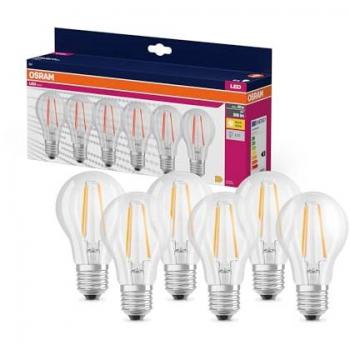 OSRAM Filament LED Bulb E27 6.5W 827 6-Pack