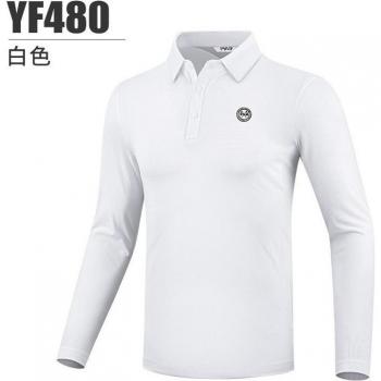 Camiseta PGM de manga larga para hombre, polo suave y cálido, colores blanco, gris y negro, YF480, ideal para la temporada invernal