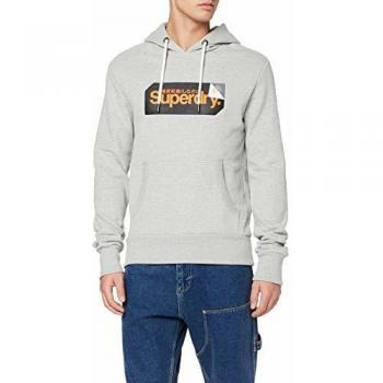 Superdry Hoodie, Gris (Grey Marl 07q), X-Small para Hombre