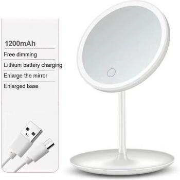 Espejo de Tocador LED con Luz Ajustable y USB