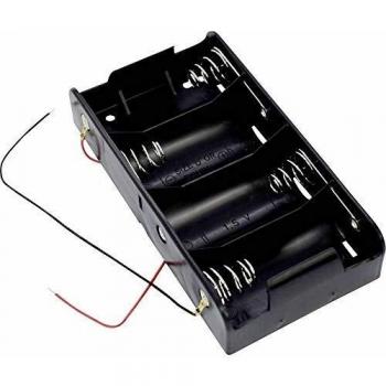 Takachi 4x Mono (D) Batteriehalter mit Kabel