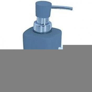 DISPENSADOR DE JABÓN MSV, DE CERÁMICA CON REVESTIMIENTO DE TACTO SUAVE Y GRIS