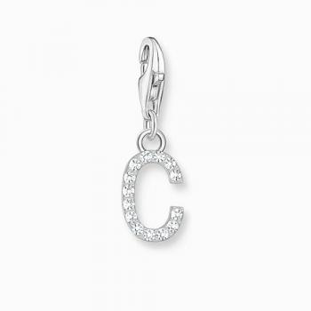 THOMAS SABO Silver Zirconia Letter C Charm