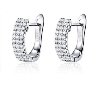 Orecchini eleganti in argento sterling 925 con zirconia cubica brillante