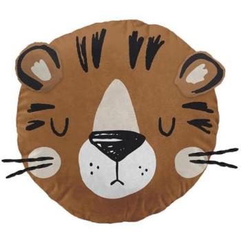 Coussin Déhoussable Ø30 cm Coton Motif Tigre – Altobuy