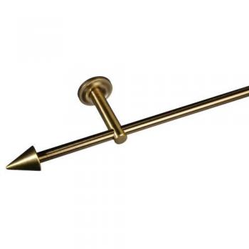 Elegante Gardinenstange mit Kegel, 120 cm, messing-antik