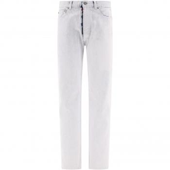 Maison Margiela Men's Classic Painted Denim Jeans in White | Size 32