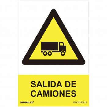 Cartello di sicurezza Uscita Camioni PVC 0,7mm 30x40cm Normaluz