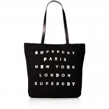 Superdry Etoile Parisian, Borsa a Tracolla Donna, Multicolore (Bianco), 32.0 x 37.0 x 9.0 cm