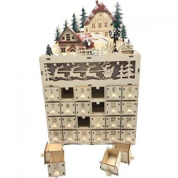 DIY Holz Adventskalender mit LED Beleuchtung