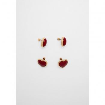Stradivarius Orecchini Asimmetrici a Forma di Cuore