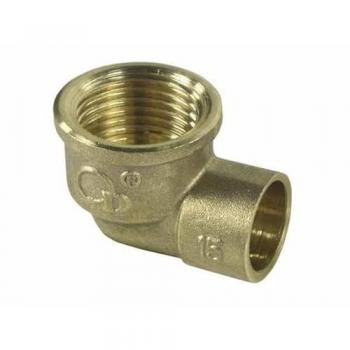 Angle en bronze 100667 15 mm x Rp 1/2, 90°