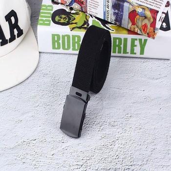 Black Canvas Belt for Women