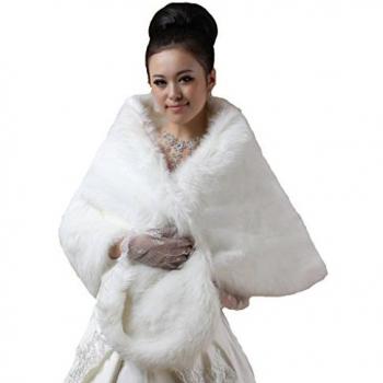 Cinda Ivory Cozy Faux Fur Bolero