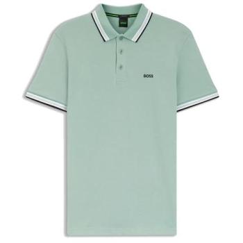 Maglietta BOSS Paddy in Menta con Stampa Verde