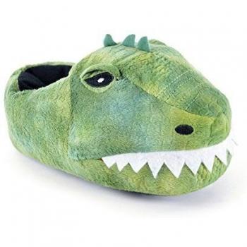 CuddleBite Green Dino‑Themed 3‑D Slippers, Boys Size 13/1 (UK)