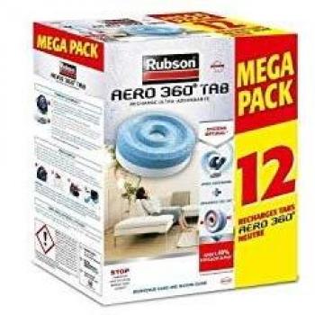 RUBSON 360 Lot de 12 recharge Aero 360 Neutre