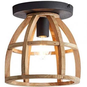 Brilliant Deckenleuchte »Matrix Nature«, 1 flammig, 25 cm Höhe, Ø 25 cm, E27, Holz/Metall, antik holz/schwarz korund