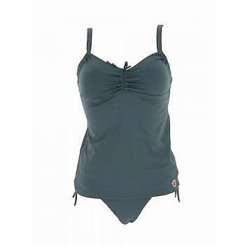 Maillot de bain 2 pièces Tankini vert uni mojito