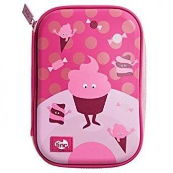 Tinc Cupcake Organizer: 4‑Compartment Hardtop Pencil Case