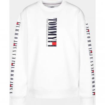 Sudadera Relaxed Fit Tommy Jeans Blanca para Mujer